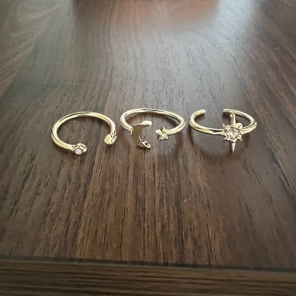 Celestial Adjustable Ring Set - Picture 3 of 6